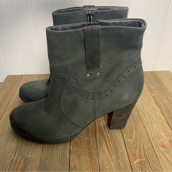 Clark’s Boots 9.5 Women Gray Black Suede Alpine Gale Comfort - Picture 5 of 13